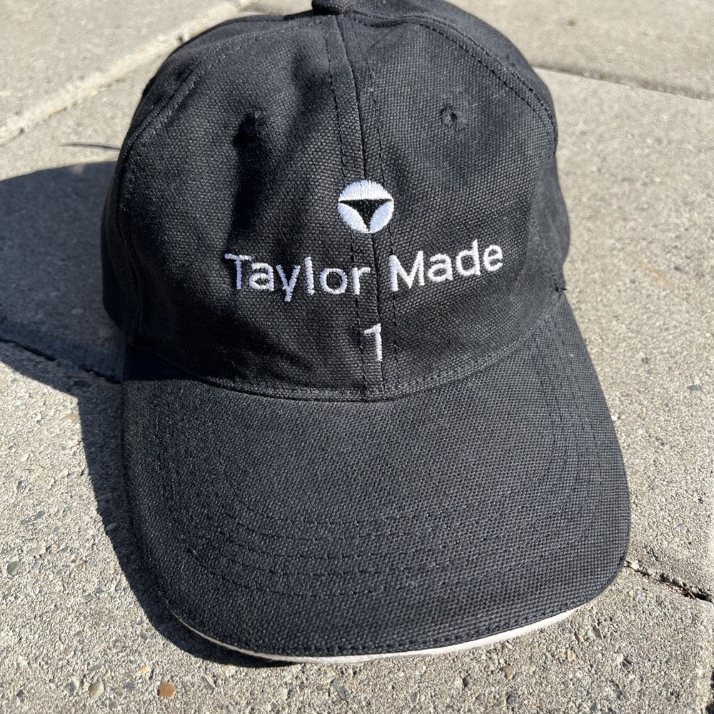TaylorMade Golf Inergel Balls Black Baseball Strapback Hat Cap